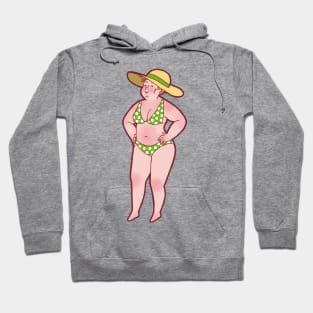 chubby green bikini Hoodie